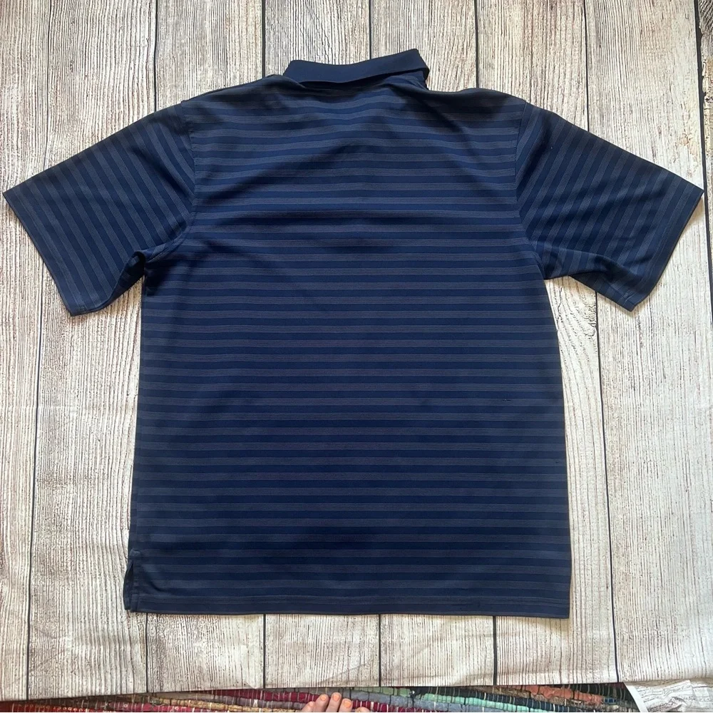 Tampa Bay Rays Majestic Mens Polo Golf Shirt Blue Striped Size XL MLB Sportswear - Picture 10 of 10
